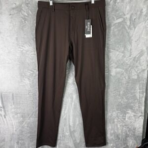 Rhone Commuter Pant Slim Men's Brown Performance Stretch Pants Size 34 NWT
